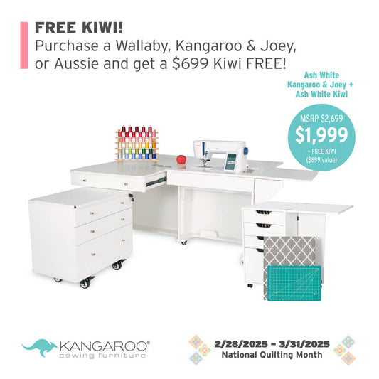 Kangaroo Sewing Table + Joey Cabinet Package by Kangaroo