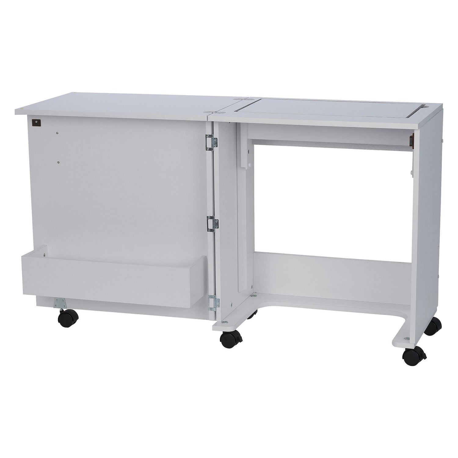 63'' x 19'' Foldable Sewing Table with Sewing Machine Platform and